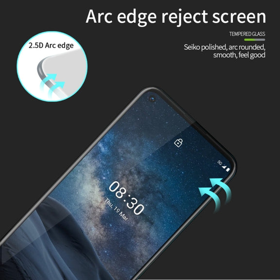 For Nokia 8.3 PINWUYO 9H 2.5D Full Screen Tempered Glass Film(Black)