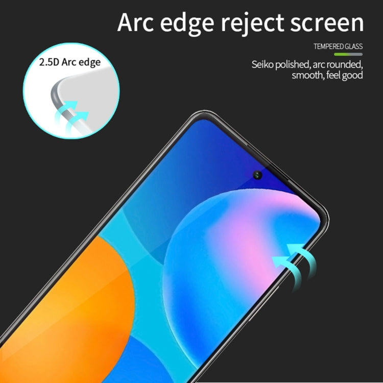 For Huawei Y7a PINWUYO 9H 2.5D Full Screen Tempered Glass Film(Black) -  by PINWUYO | Online Shopping South Africa | PMC TechLife | Buy Now Pay Later Mobicred