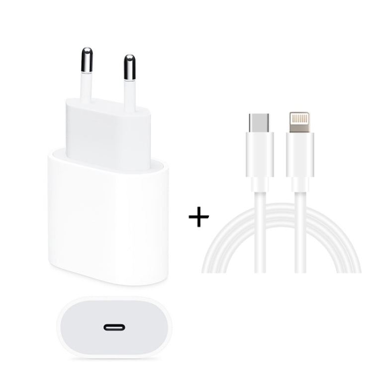 2 in 1 PD 20W Single USB-C / Type-C Port Travel Charger + 3A PD3.0 USB-C / Type-C to 8 Pin Fast Charge Data Cable Set, Cable Length: 2m, EU Plug - free shipping - PMC TechLife - Order now!