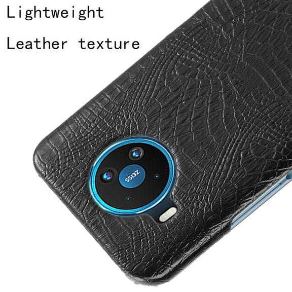 For Nokia 8.3 Shockproof Crocodile Texture PC + PU Case(Black)
