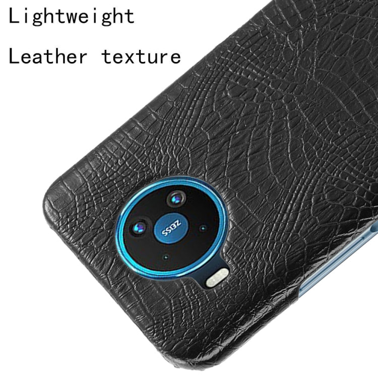 For Nokia 8.3 Shockproof Crocodile Texture PC + PU Case(Black)