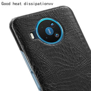 For Nokia 8.3 Shockproof Crocodile Texture PC + PU Case(Black)