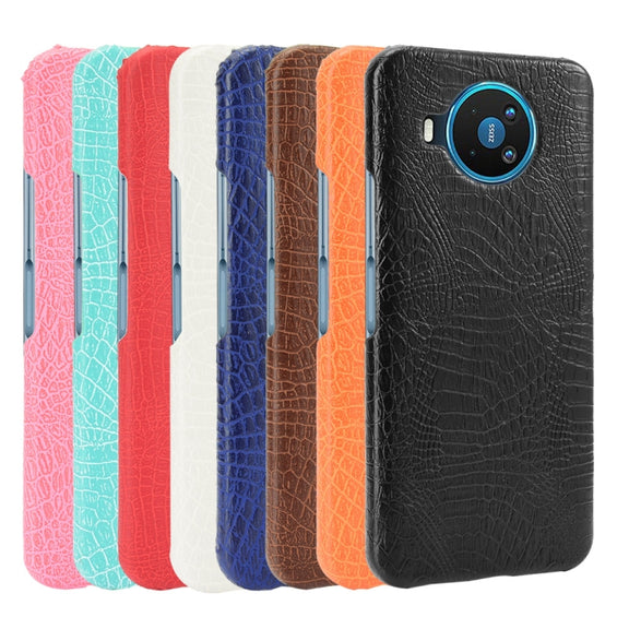 For Nokia 8.3 Shockproof Crocodile Texture PC + PU Case(Black)