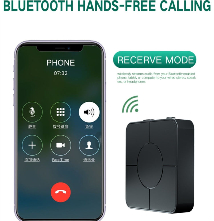 KN326 Bluetooth Audio Receiver Transmitter 5.0 Two-in-one Bluetooth Adapter for Hands-free Calls - Audio Receiver Transmitter by PMC TechLife | Online Shopping South Africa | PMC TechLife