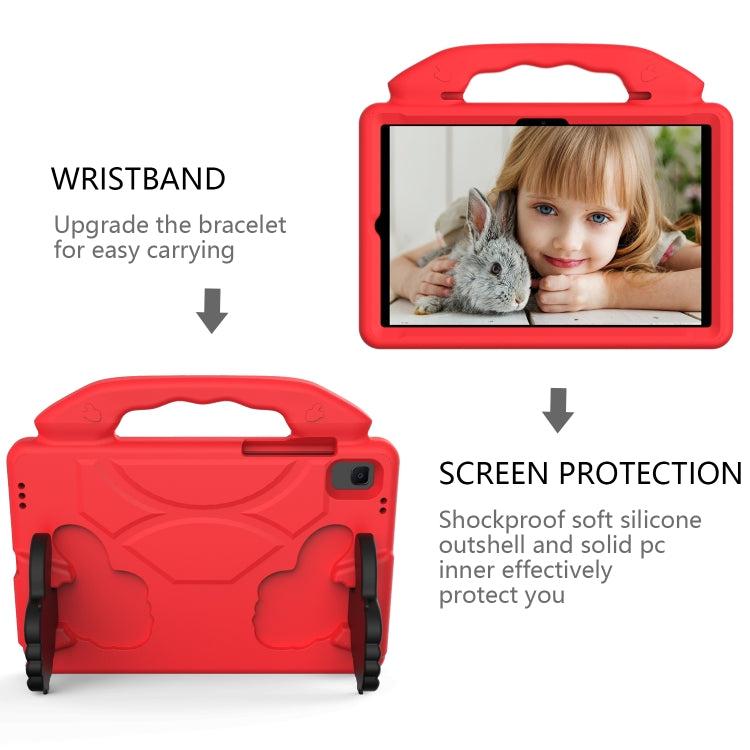 For Samsung Galaxy Tab A7 10.4(2020)T500/T505 EVA Material Children Flat Anti Falling Cover Protective Shell With Thumb Bracket(Red) - free shipping - PMC TechLife - Order now!