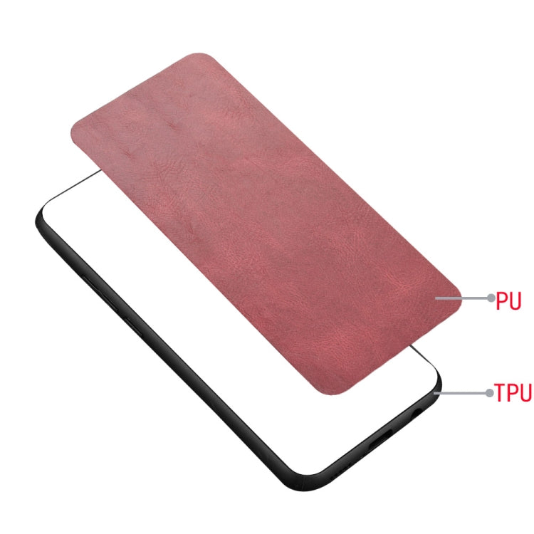 For Infinix Smart 5 Shockproof Sewing Cow Pattern Skin PC + PU + TPU Case(Red) - Infinix Cases by idewei | Online Shopping South Africa | PMC TechLife | Buy Now Pay Later Mobicred