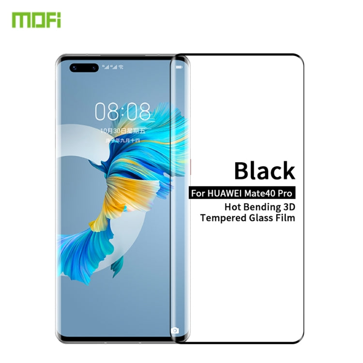 For Huawei Mate 40 Pro MOFI 9H 3D Explosion Proof Thermal Bending Full Screen Tempered Glass Film(Black) - Huawei Tempered Glass by MOFI | Online Shopping South Africa | PMC TechLife | Buy Now Pay Later Mobicred