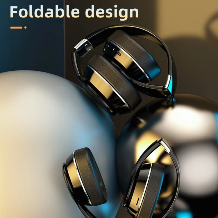 VJ320 Bluetooth 5.0 Head-mounted Foldable Wireless Headphones Support TF Card with Mic(Blue)