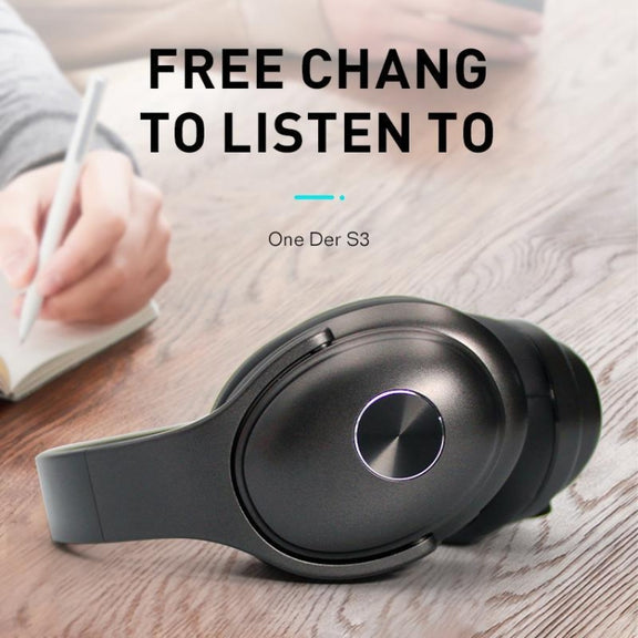 OneDer S3 2 in1 Headphone & Speaker Portable Wireless Bluetooth Headphone Noise Cancelling Over Ear Stereo(Black)