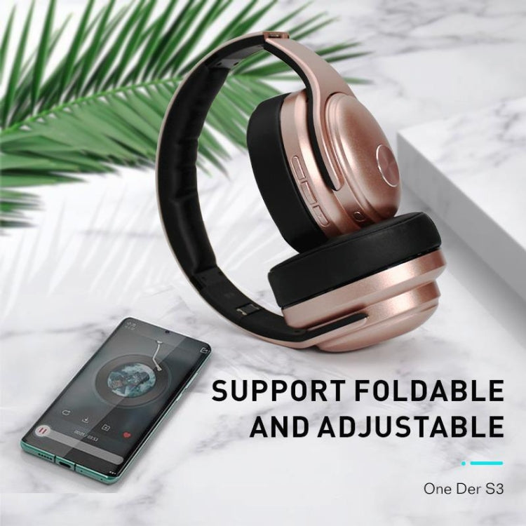 OneDer S3 2 in1 Headphone & Speaker Portable Wireless Bluetooth Headphone Noise Cancelling Over Ear Stereo(Black)