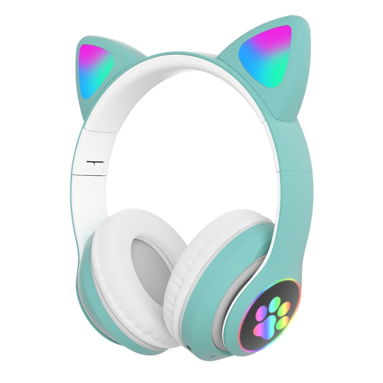 T&G TN-28 3.5mm Bluetooth 5.0 Dual Connection RGB Cat Ear Bass Stereo Noise-cancelling Headphones Support TF Card With Mic(Green) - Headset & Headphone by T&G | Online Shopping South Africa | PMC TechLife | Buy Now Pay Later Mobicred