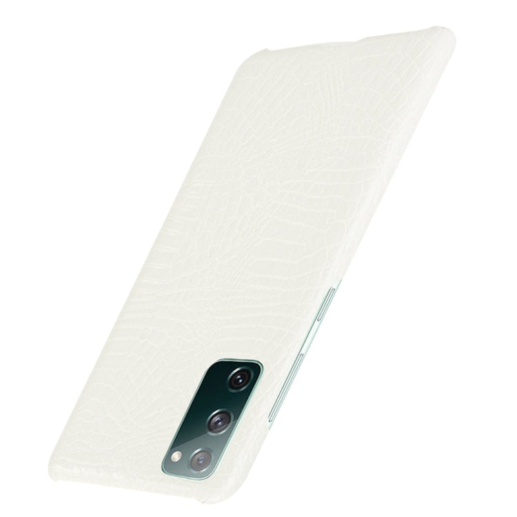 For Samsung Galaxy S20 FE Shockproof Crocodile Texture PC + PU Case(White) - Galaxy S20 FE Cases by NILLKIN | Online Shopping South Africa | PMC TechLife