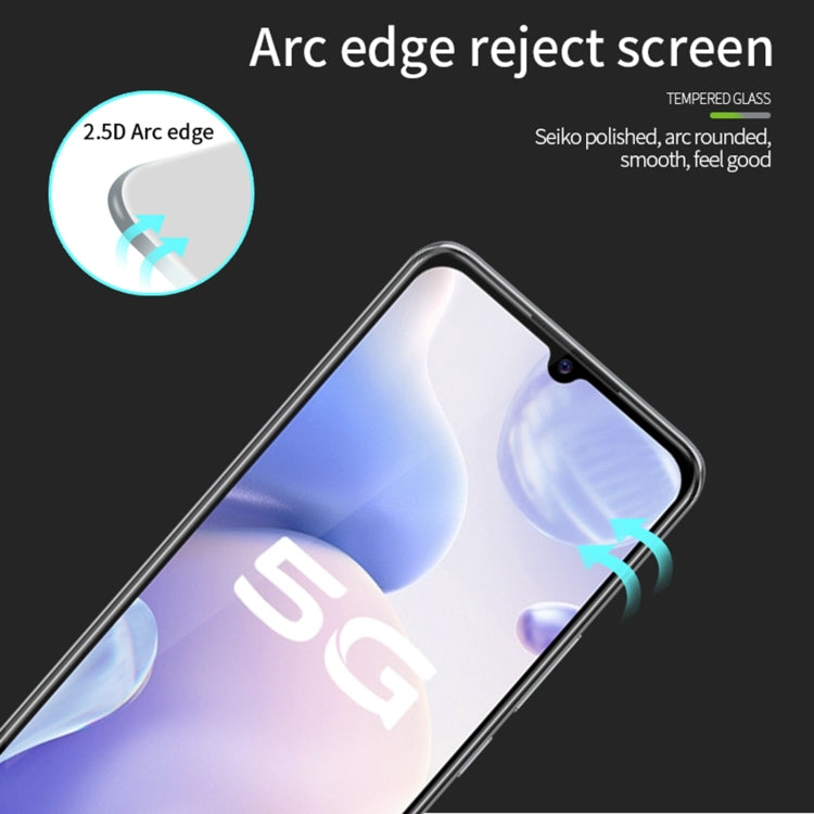 For vivo S7e PINWUYO 9H 2.5D Full Screen Tempered Glass Film(Black)
