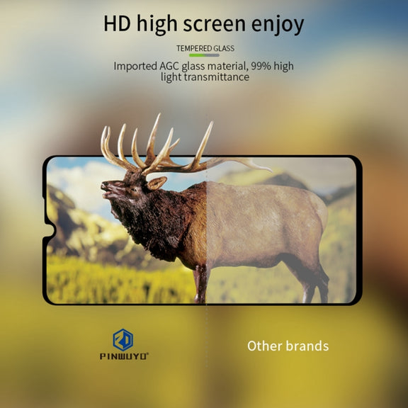For Samsung Galaxy A12 PINWUYO 9H 2.5D Full Screen Tempered Glass Film(Black)