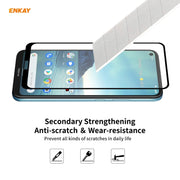 For Nokia 3.4 2 PCS ENKAY Hat-Prince Full Glue 0.26mm 9H 2.5D Tempered Glass Full Coverage Film