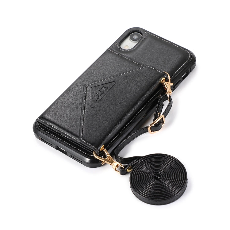 For iPhone X / XS Multi-functional Cross-body Card Bag TPU+PU Back Cover Case with Holder & Card Slot & Wallet(Black) - free shipping - PMC TechLife - Order now!