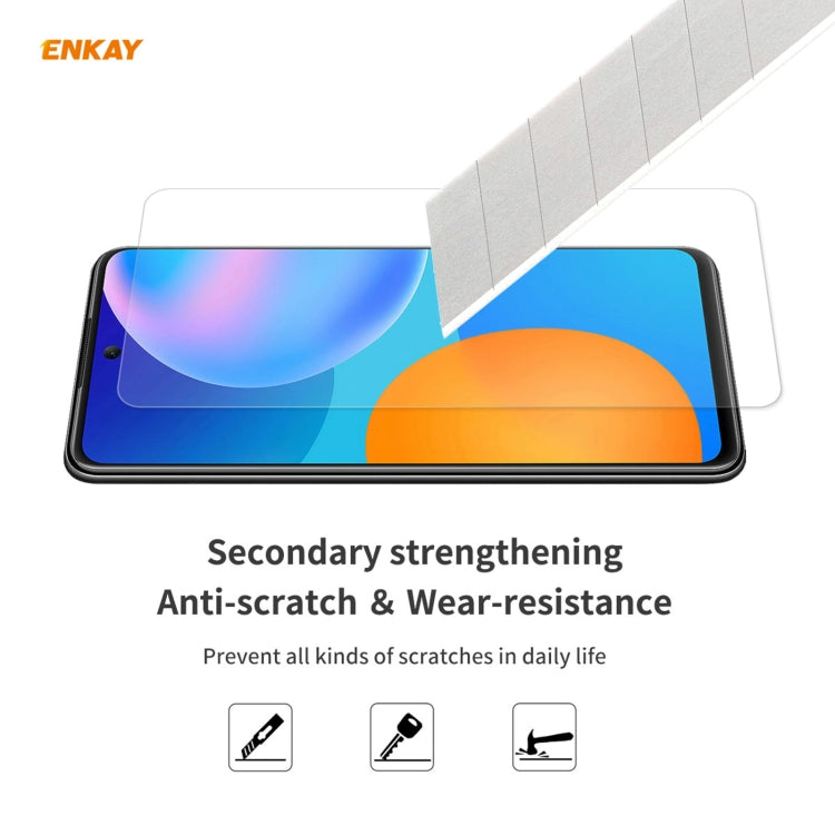 For Huawei P Smart 2021 ENKAY Hat-Prince 0.26mm 9H 2.5D Curved Edge Tempered Glass Film - Huawei Tempered Glass by PINWUYO | Online Shopping South Africa | PMC TechLife | Buy Now Pay Later Mobicred