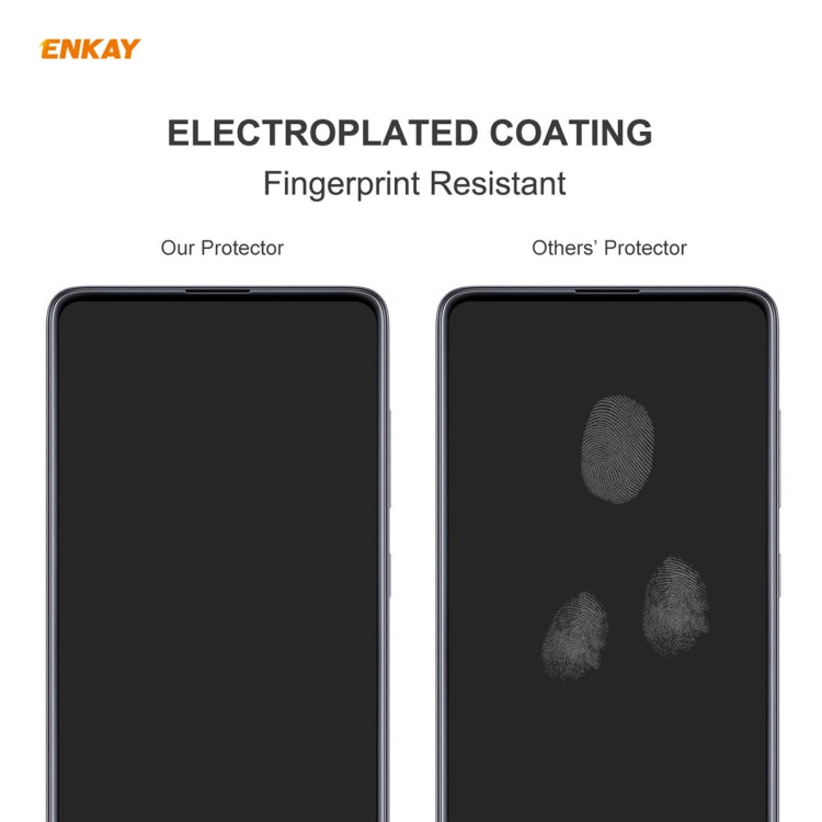 For LG K42 / K52 / K62 5 PCS ENKAY Hat-Prince 0.26mm 9H 2.5D Curved Edge Tempered Glass Film