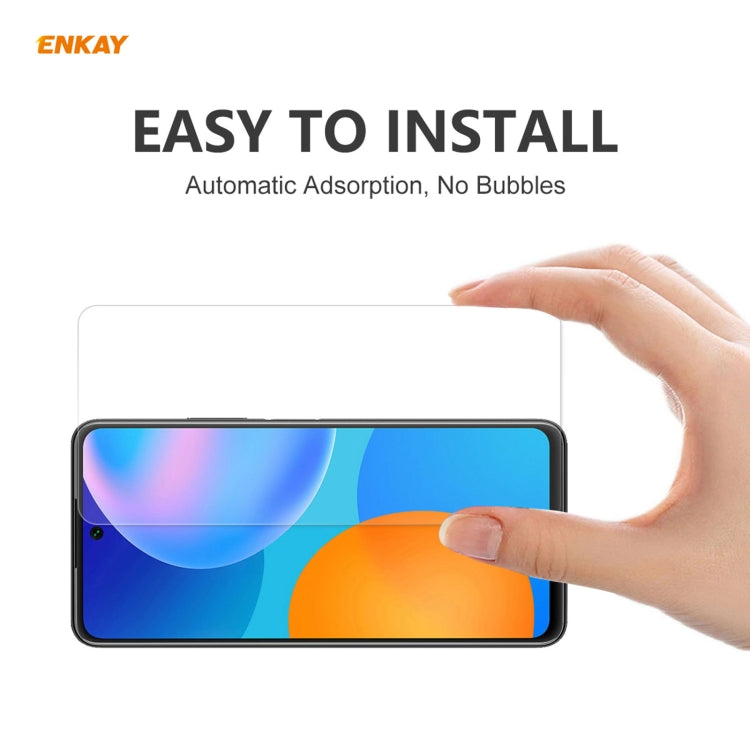 For Huawei P Smart 2021 5 PCS ENKAY Hat-Prince 0.26mm 9H 2.5D Curved Edge Tempered Glass Film - free shipping - PMC TechLife - Order now!