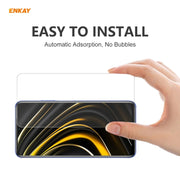For Xiaomi Poco M3 5 PCS ENKAY Hat-Prince 0.26mm 9H 2.5D Curved Edge Tempered Glass Film