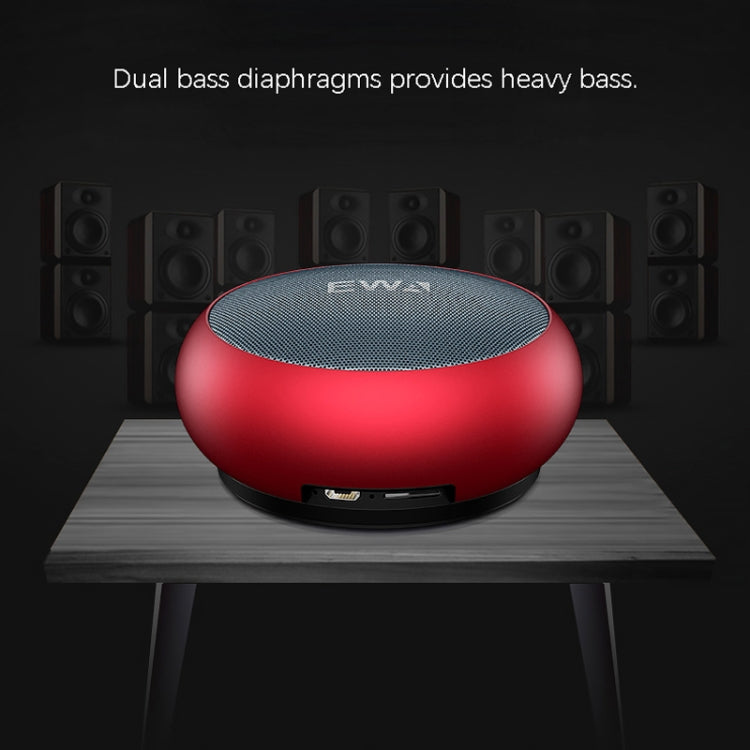 EWA A110 IPX5 Waterproof Portable Mini Metal Wireless Bluetooth Speaker Supports 3.5mm Audio & 32GB TF Card & Calls(Silver) - Mini Speaker by EWA | Online Shopping South Africa | PMC TechLife | Buy Now Pay Later Mobicred