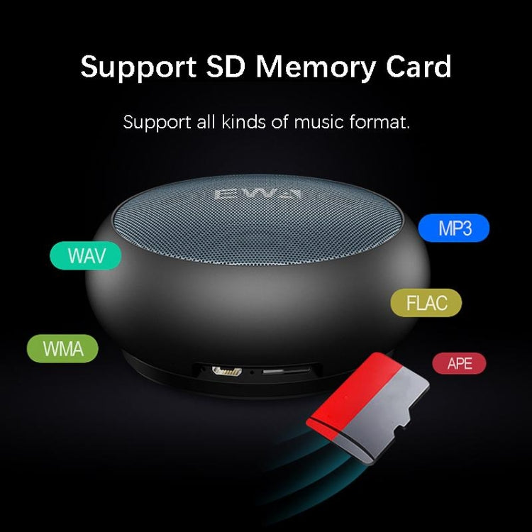 EWA A110 IPX5 Waterproof Portable Mini Metal Wireless Bluetooth Speaker Supports 3.5mm Audio & 32GB TF Card & Calls(Black) - Mini Speaker by EWA | Online Shopping South Africa | PMC TechLife | Buy Now Pay Later Mobicred