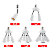 E27 to E27 Splitter Adjustable LED Light Bulb Holder Adapter Converter Socket Light Bulb Holder, type:1 In 1