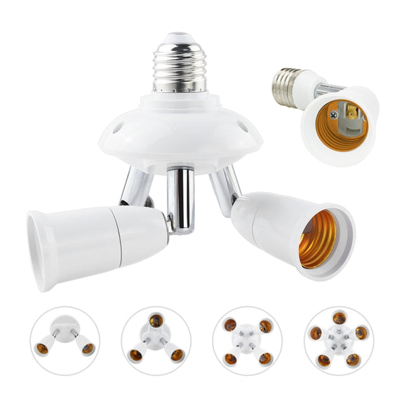 E27 to E27 Splitter Adjustable LED Light Bulb Holder Adapter Converter Socket Light Bulb Holder, type:1 In 1