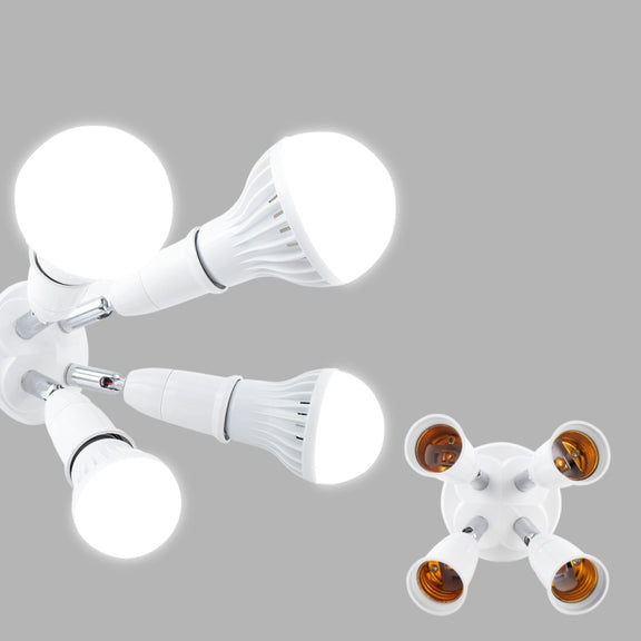 E27 to E27 Splitter Adjustable LED Light Bulb Holder Adapter Converter Socket Light Bulb Holder, type:1 In 1