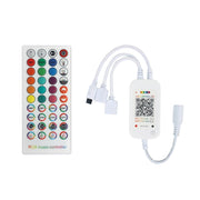 WiFi Smart 4 Pin RGB LED Strip Light Controller APP Remote Voice Control Works with Alexa Echo, 5-24V, type:WiFi 40-keys Controller