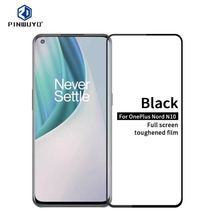 For OnePlus Nord N10 PINWUYO 9H 2.5D Full Screen Tempered Glass Film(Black) - OnePlus Tempered Glass by PINWUYO | Online Shopping South Africa | PMC TechLife | Buy Now Pay Later Mobicred