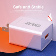ENKAY Hat-Prince U036 18W 3A QC3.0 Fast Charging Power Adapter US Plug Portable Travel Charger With 3A 1m Micro USB Cable