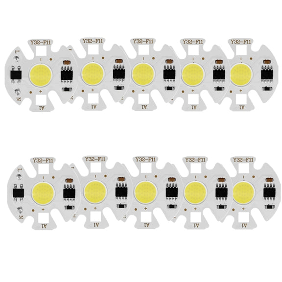 10 PCS COB LED Light Chip AC 220V LED Bulb Light Intelligent IC Driver Bulb Light DIY Spotlight Downlight Chip Outdoor Flood Light(5W���warm white���)