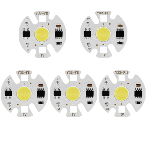 10 PCS COB LED Light Chip AC 220V LED Bulb Light Intelligent IC Driver Bulb Light DIY Spotlight Downlight Chip Outdoor Flood Light(5W���warm white���)