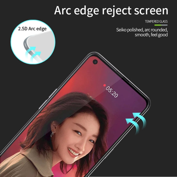 For OPPO Reno5 PINWUYO 9H 2.5D Full Screen Tempered Glass Film(Black)