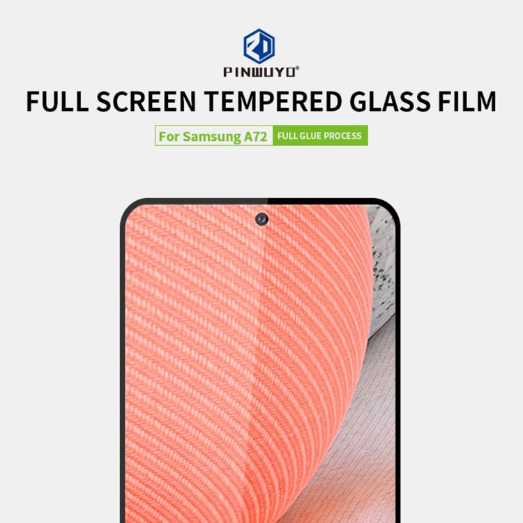 For Samsung Galaxy A72 PINWUYO 9H 2.5D Full Screen Tempered Glass Film(Black)