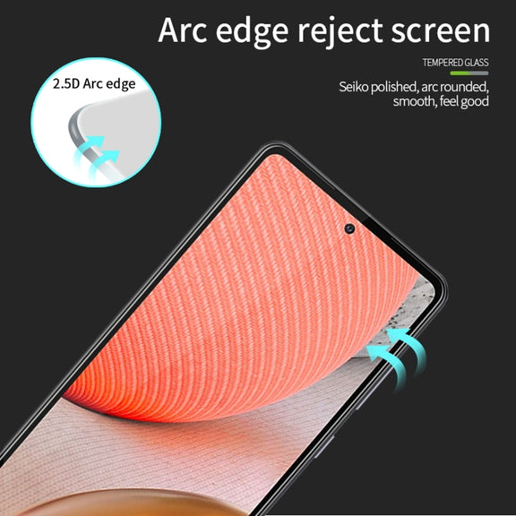 For Samsung Galaxy A72 PINWUYO 9H 2.5D Full Screen Tempered Glass Film(Black)