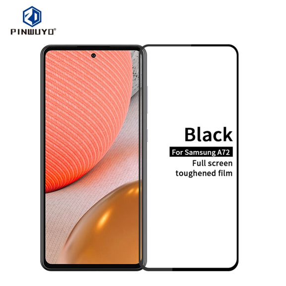 For Samsung Galaxy A72 PINWUYO 9H 2.5D Full Screen Tempered Glass Film(Black)