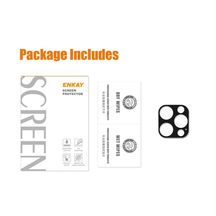 For iPhone 12 Pro Max ENKAY Hat-Prince 9H Rear Camera Lens Tempered Glass Film Full Coverage Protector