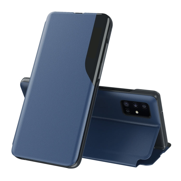 For Samsung Galaxy A32 5G Attraction Flip Holder Leather Phone Case(Blue) - Galaxy Phone Cases by PMC TechLife | Online Shopping South Africa | PMC TechLife | Buy Now Pay Later Mobicred