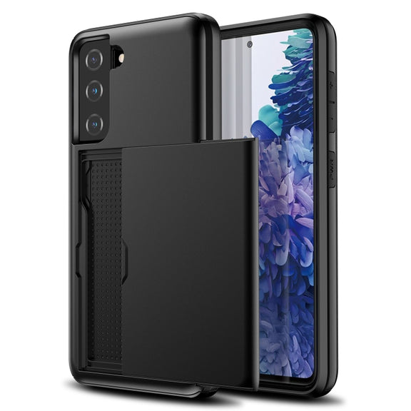 For Samsung Galaxy S21 5G Shockproof Armor Protective Case with Card Slot(Black) - free shipping - PMC TechLife - Order now!