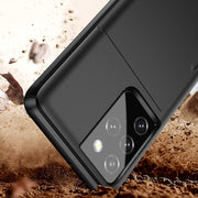 For Samsung Galaxy S21 Ultra 5G Shockproof Armor Protective Case with Card Slot(Gold)