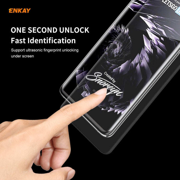 For Samsung Galaxy S21 Ultra 5G Hat-Prince ENKAY Clear TPU Shockproof Case Soft Anti-slip Cover + 3D Full Screen PET Curved Hot Bending HD Screen Protector Soft Film, Support Fingerprint Unlock - Galaxy S21 Ultra 5G Cases by ENKAY | Online Shopping South Africa | PMC TechLife | Buy Now Pay Later Mobicred