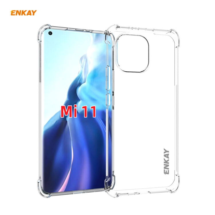For Xiaomi Mi 11 Hat-Prince ENKAY Clear TPU Shockproof Case Soft Anti-slip Cover + 3D Full Screen PET Curved Hot Bending HD Screen Protector Soft Film, Support Fingerprint Unlock - Xiaomi Cases by ENKAY | Online Shopping South Africa | PMC TechLife | Buy Now Pay Later Mobicred