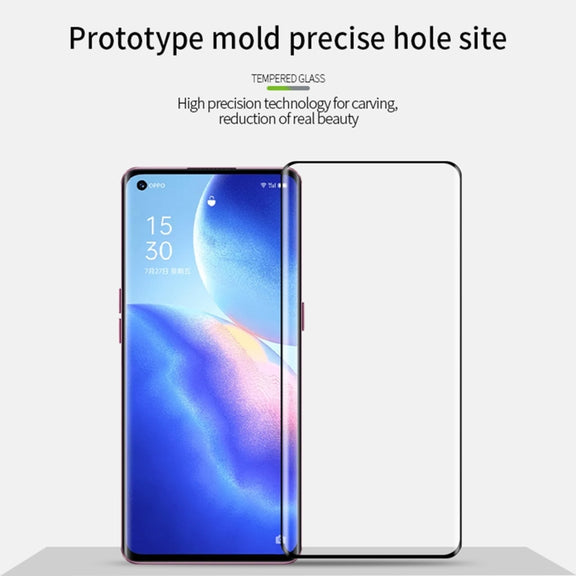 For OPPO Reno5 Pro PINWUYO 9H 3D Hot Bending Tempered Glass Film(Black)