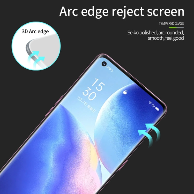 For OPPO Reno5 Pro PINWUYO 9H 3D Hot Bending Tempered Glass Film(Black)