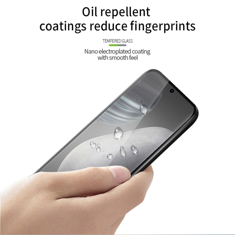 For vivo X60 Pro PINWUYO 9H 3D Hot Bending Tempered Glass Film(Black)