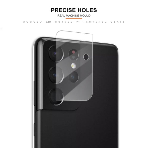 For Samsung Galaxy S21 Ultra mocolo 0.15mm 9H 2.5D Round Edge Rear Camera Lens Tempered Glass Film(Clear)