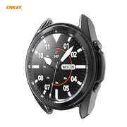 For Samsung Galaxy Watch 3 41mm 2 in 1 ENKAY Hat-Prince Electroplate Soft TPU Case + 0.2mm 9H 2.15D Curved Edge Tempered Glass Film(Black)