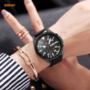 For Samsung Galaxy Watch 3 41mm 2 in 1 ENKAY Hat-Prince Electroplate Soft TPU Case + 0.2mm 9H 2.15D Curved Edge Tempered Glass Film(Black)